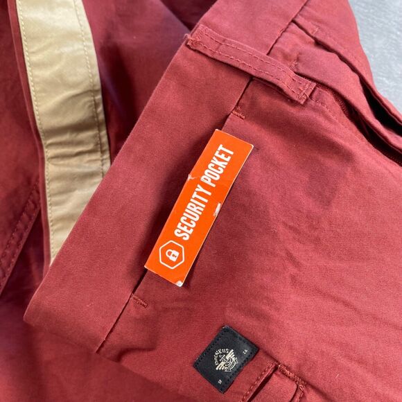 Dockers Shorts Mens 58 Red Ultimate Khaki Flat Front Supreme Flex 9" Inseam - Picture 13 of 16